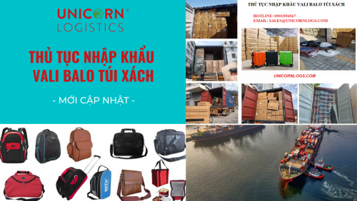 THỦ TỤC NHẬP KHẨU VALI BALO TÚI XÁCH
